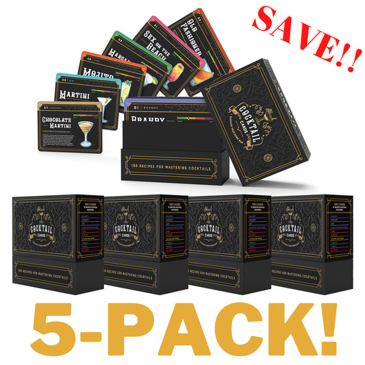 Cocktail Cards 5-Pack Gift Set